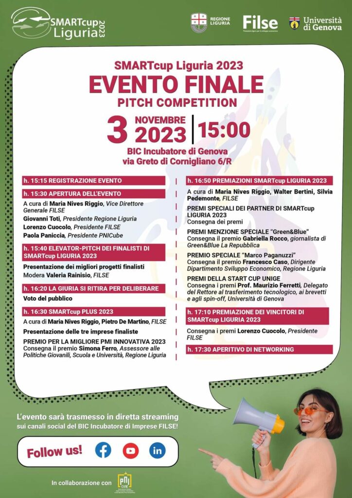 Ecosistema Raise - Smart Cup Liguria - Programma 3 Novembre 2023