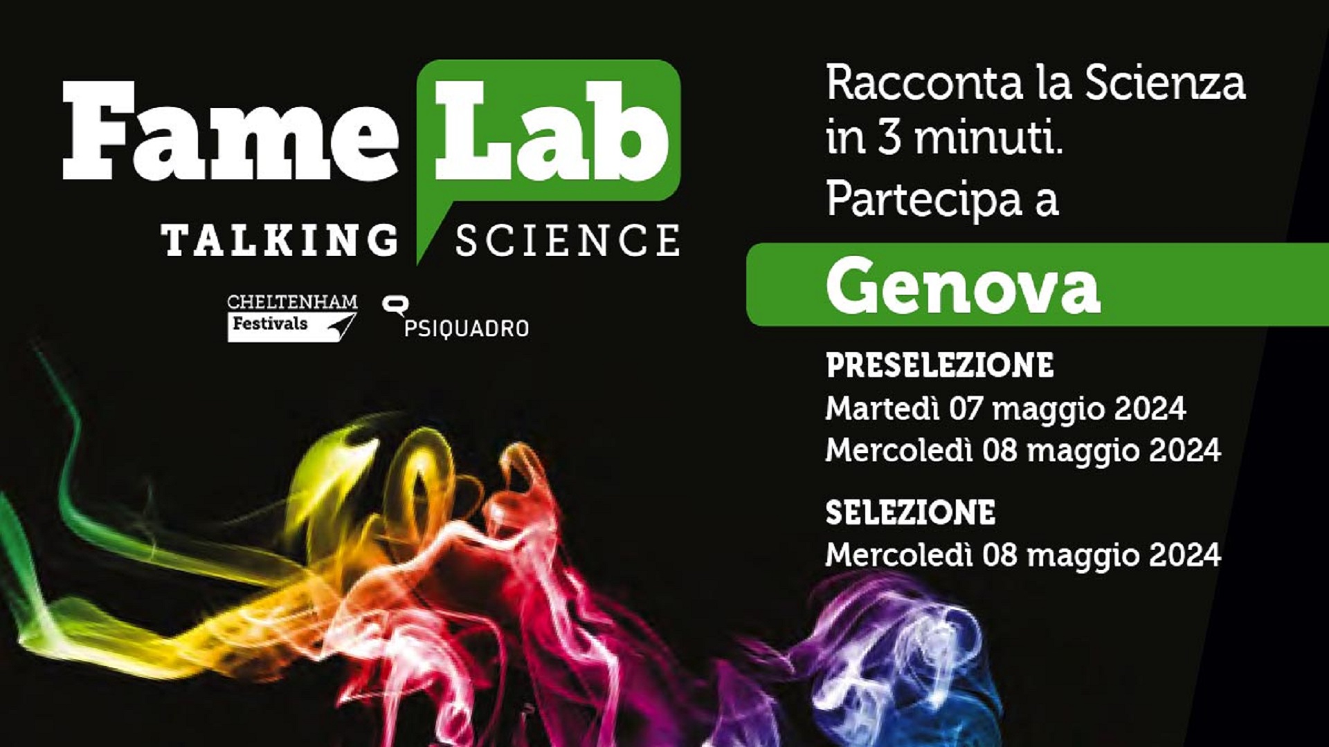 RAISE partner nella selezione genovese dell’iniziativa divulgativa FameLab Italia